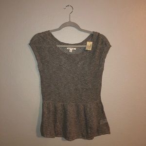 AEO capped sleeve peplum cover up top